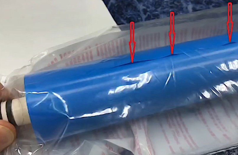 Отслаивание оболочки поддельной мембраны Filmtec