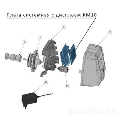 Клапс плата системная с дисплеем КМ10 (комплект)