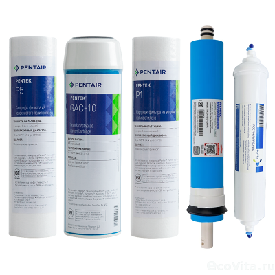 Набор Pentair P5 GAC-10 P1 + Filmtec 1812-100 + постфильтр