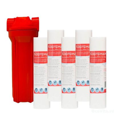 Ecovita 1/2" 10SL для горячей воды с 5 картриджами PPH 10 10SL