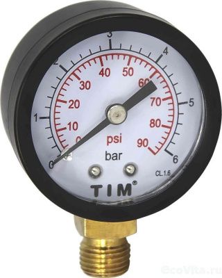 Манометр радиальный 0-6 Bar R 1/4