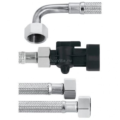 Brita комплект шлангов G1-G3/4 с краном + G3/4-G3/4 колено