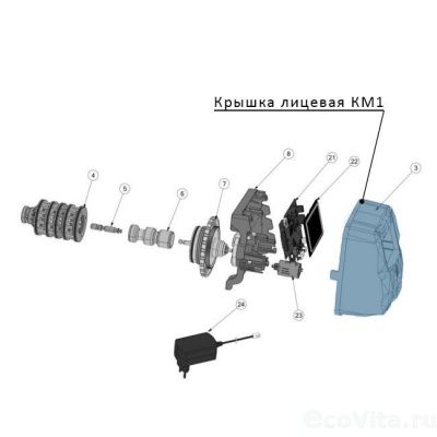 Клапс крышка лицевая КМ1 черная