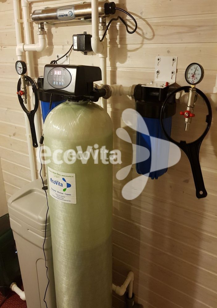 Система обезжелезивания и умягчения воды для загородного дома д. Турово