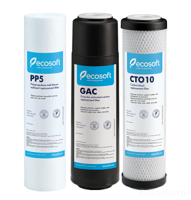 Ecosoft улучшенный комплект 1-2-3 для обратного осмоса
