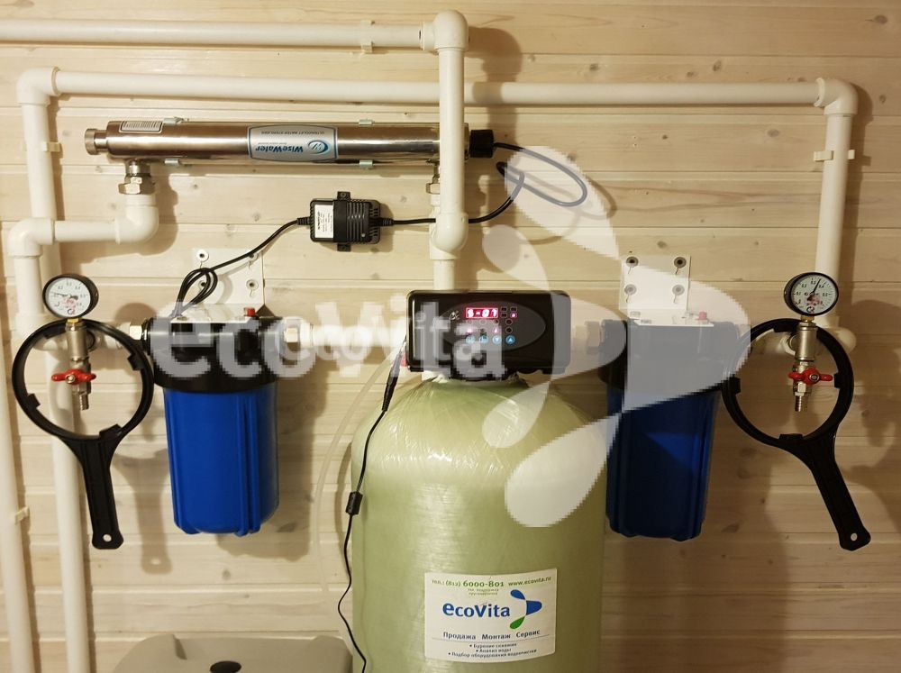 Система обезжелезивания и умягчения воды для загородного дома д. Турово