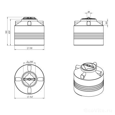 Емкость ЭВЛ 200 л