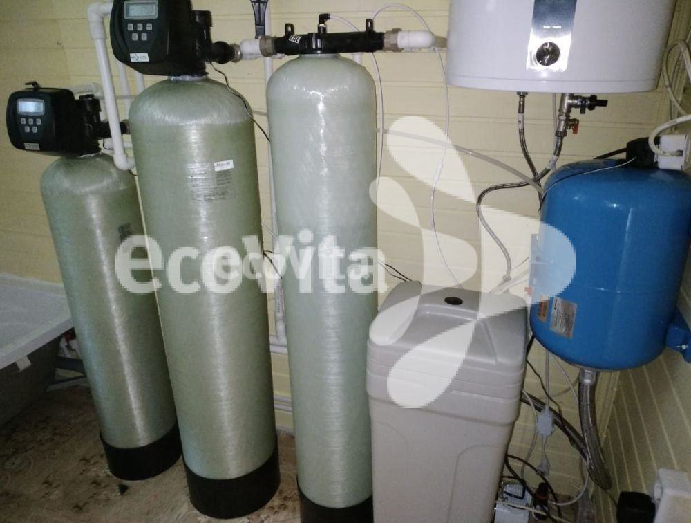 Система очистки и умягчения воды для коттеджа д. Горы