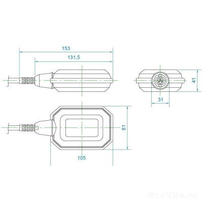 Tecnoplastic FOX VVF H05 кабель 3 м с противовесом SHELL