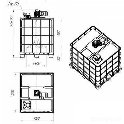 Asterion установка приготовления флокулянта емкость Еврокуб