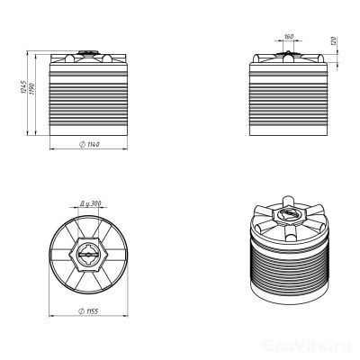 Емкость ЭВЛ 1000 л